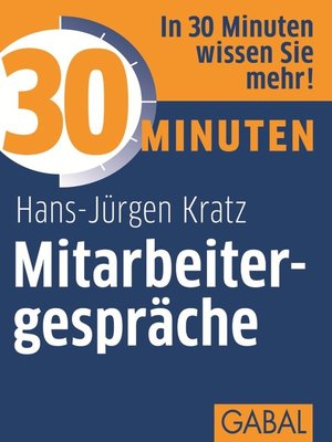 cover image of 30 Minuten Mitarbeitergespräche